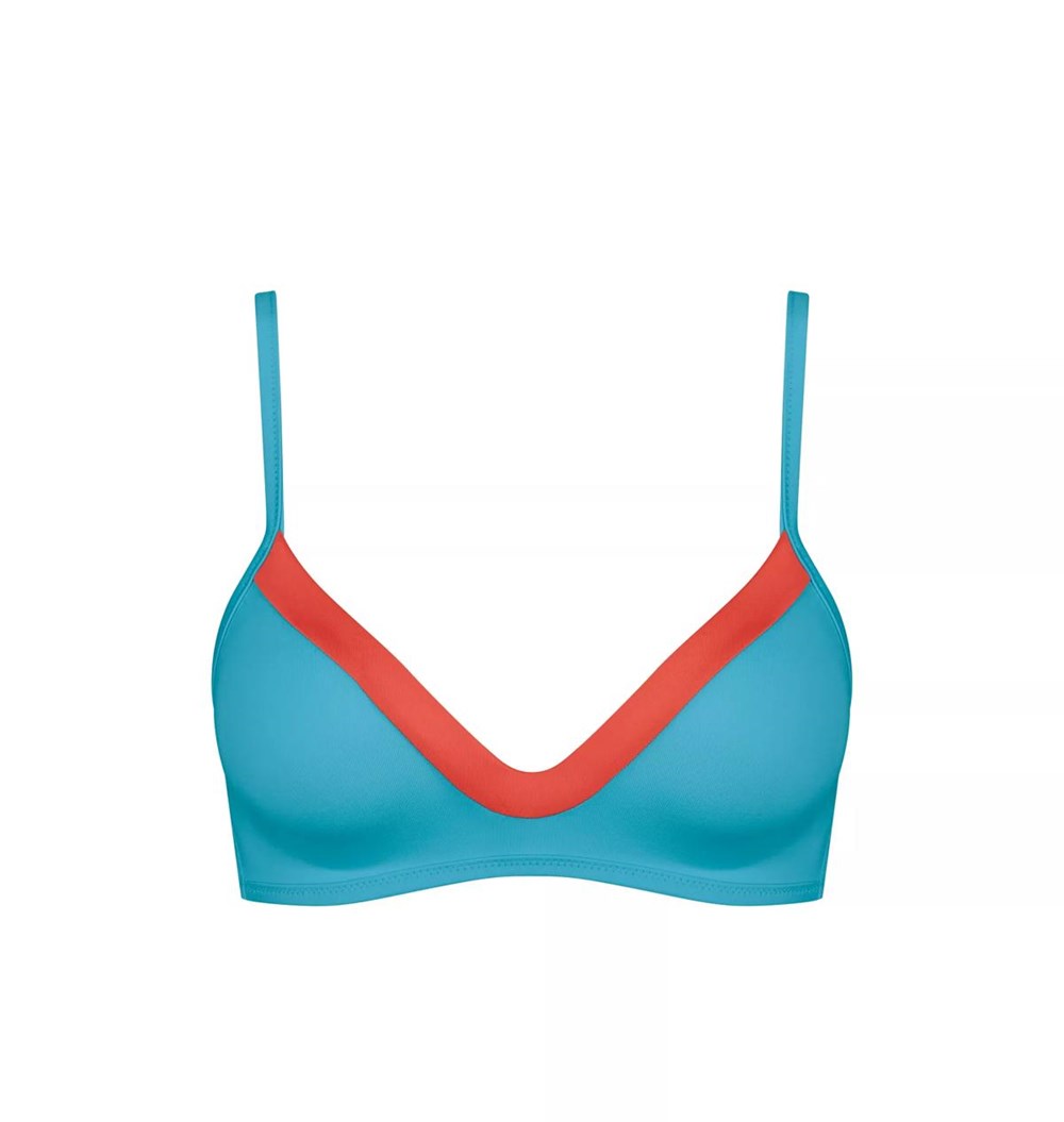 Sloggi Shore Kosrae Bikini Top Watowany Pomarańczowe Głęboka | 42793-QKXR