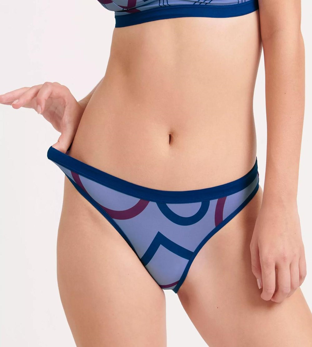 Sloggi Shore Marina Grande Bikini Midi Brief Głęboka | 17528-WMDG