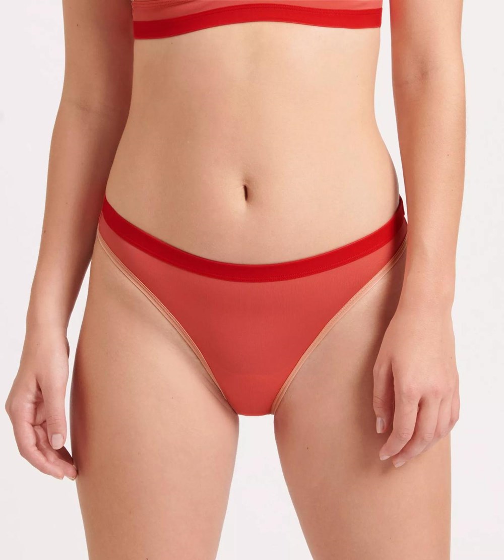 Sloggi Shore Marina Grande Bikini Midi Brief Koralowe | 25048-AYUS