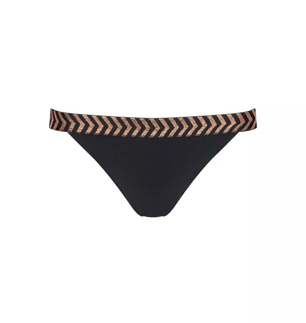 Sloggi Shore Mili Atoll Bikini Tanga Czarne | 29037-XZNK