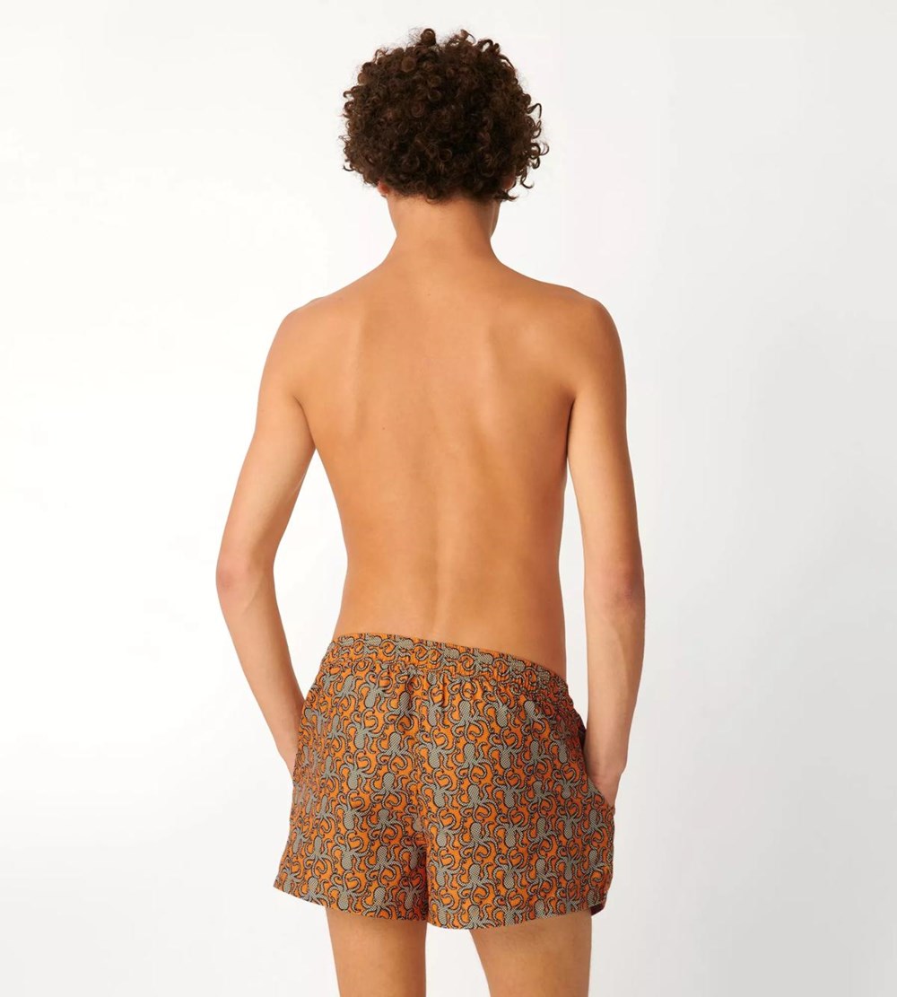 Sloggi Shore Spiny Puffer Swimshorts Żółte Ciemny | 19524-LYKJ