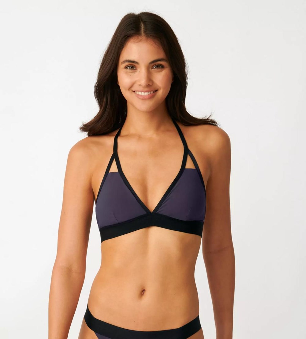 Sloggi Shore Tropical Gar Bikini Top Ink Gray | 10984-JXPO