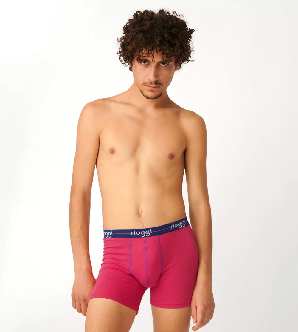 Sloggi Start Shorts Pink-Dark Combination | 71348-JRTW