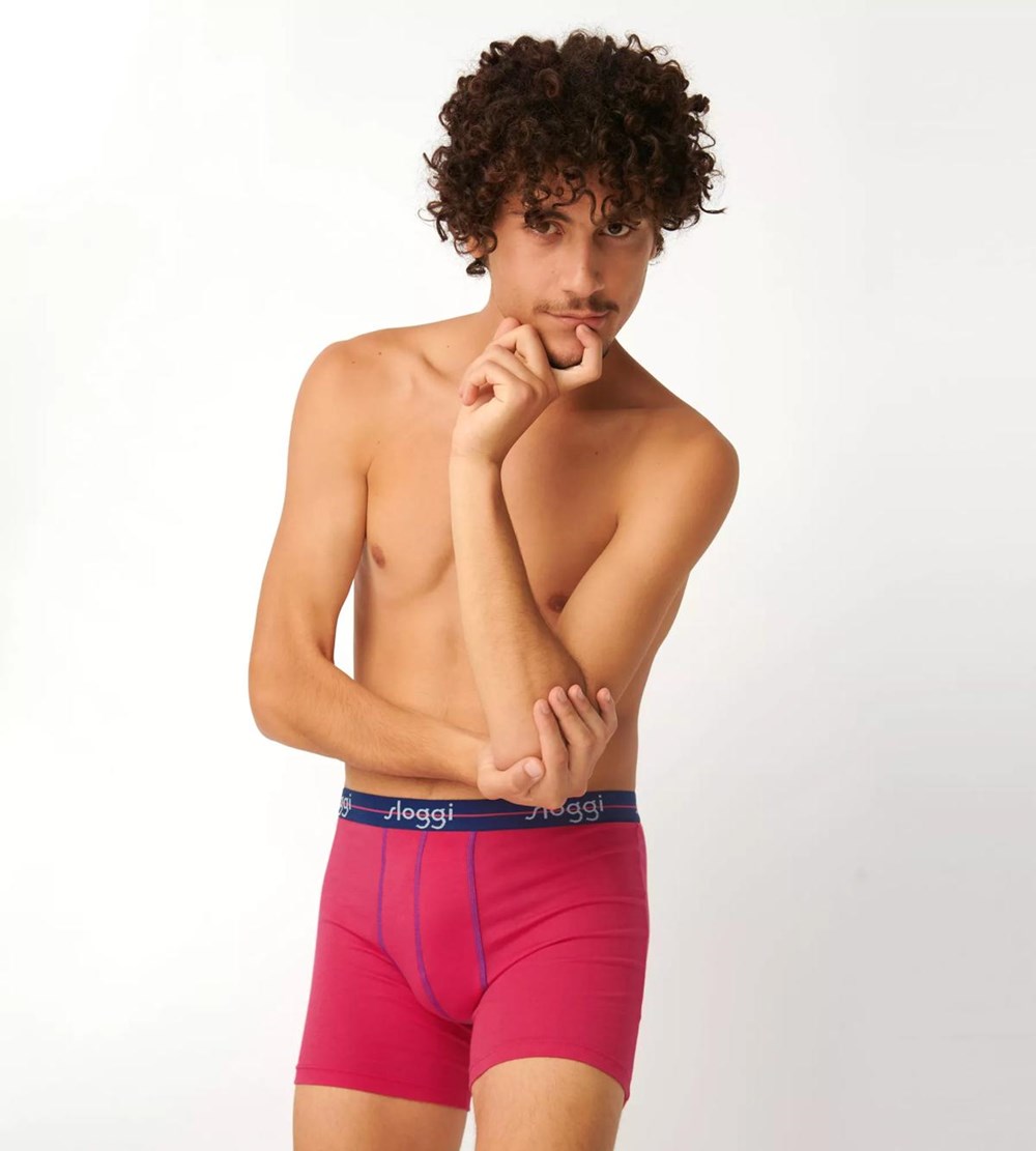 Sloggi Start Shorts Pink-Dark Combination | 71348-JRTW