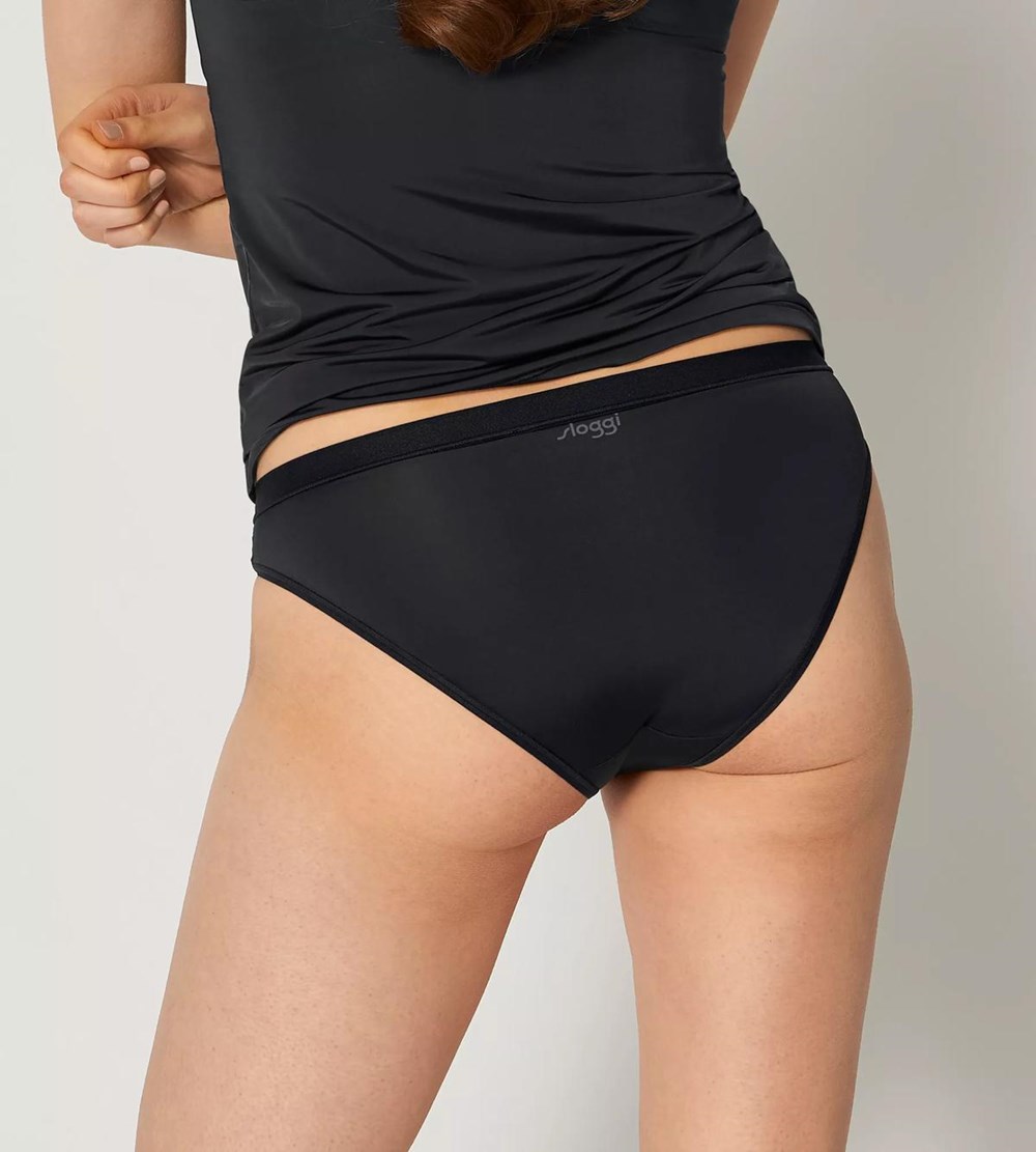 Sloggi Wow Komfort Tai Brief Czarne | 20516-PONJ