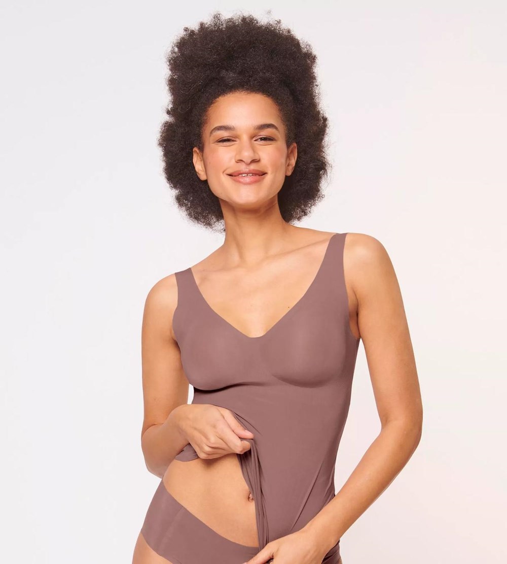 Sloggi Zero Feel Bra-shirt Cacao | 73610-IBXR