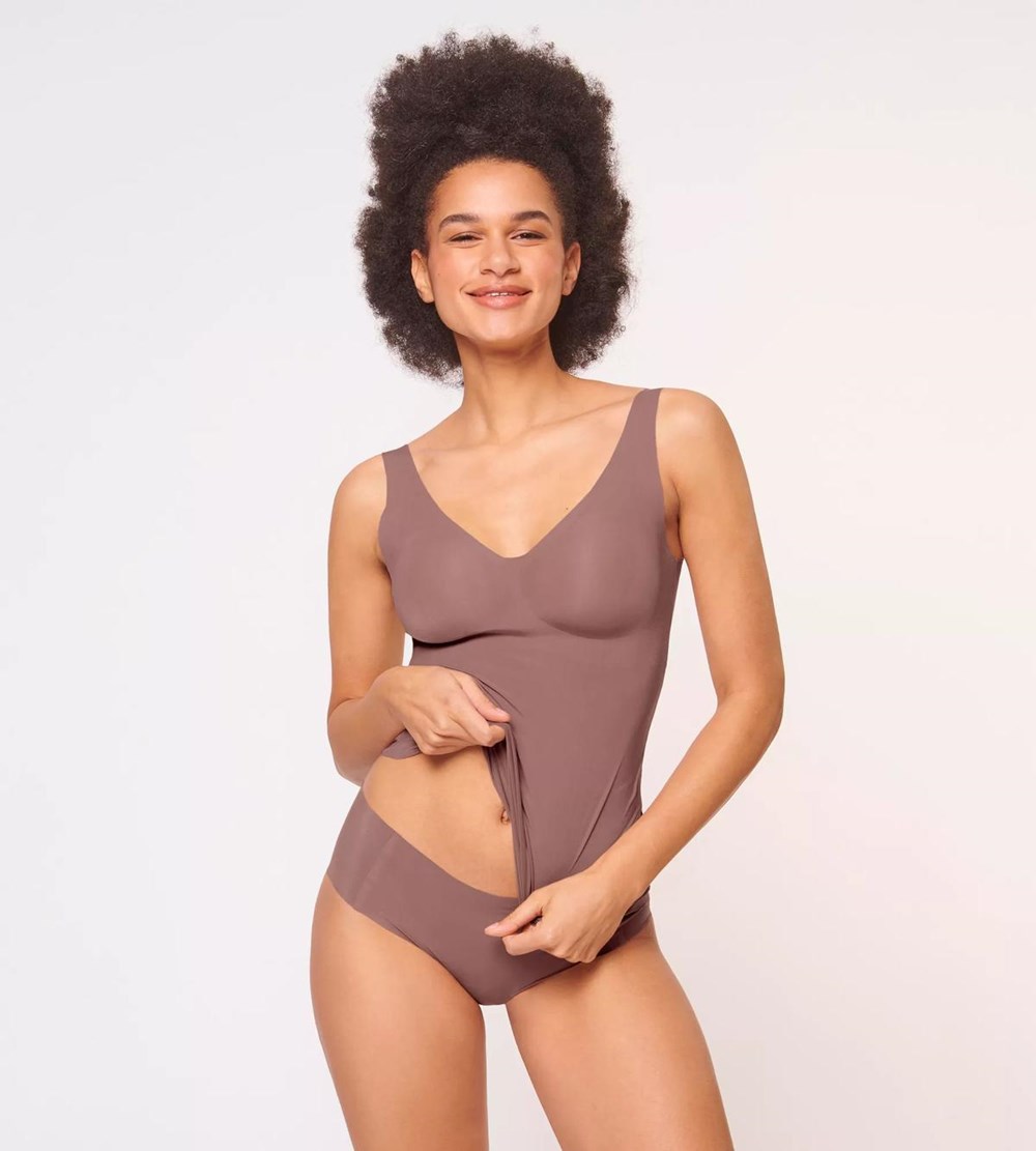 Sloggi Zero Feel Bra-shirt Cacao | 73610-IBXR