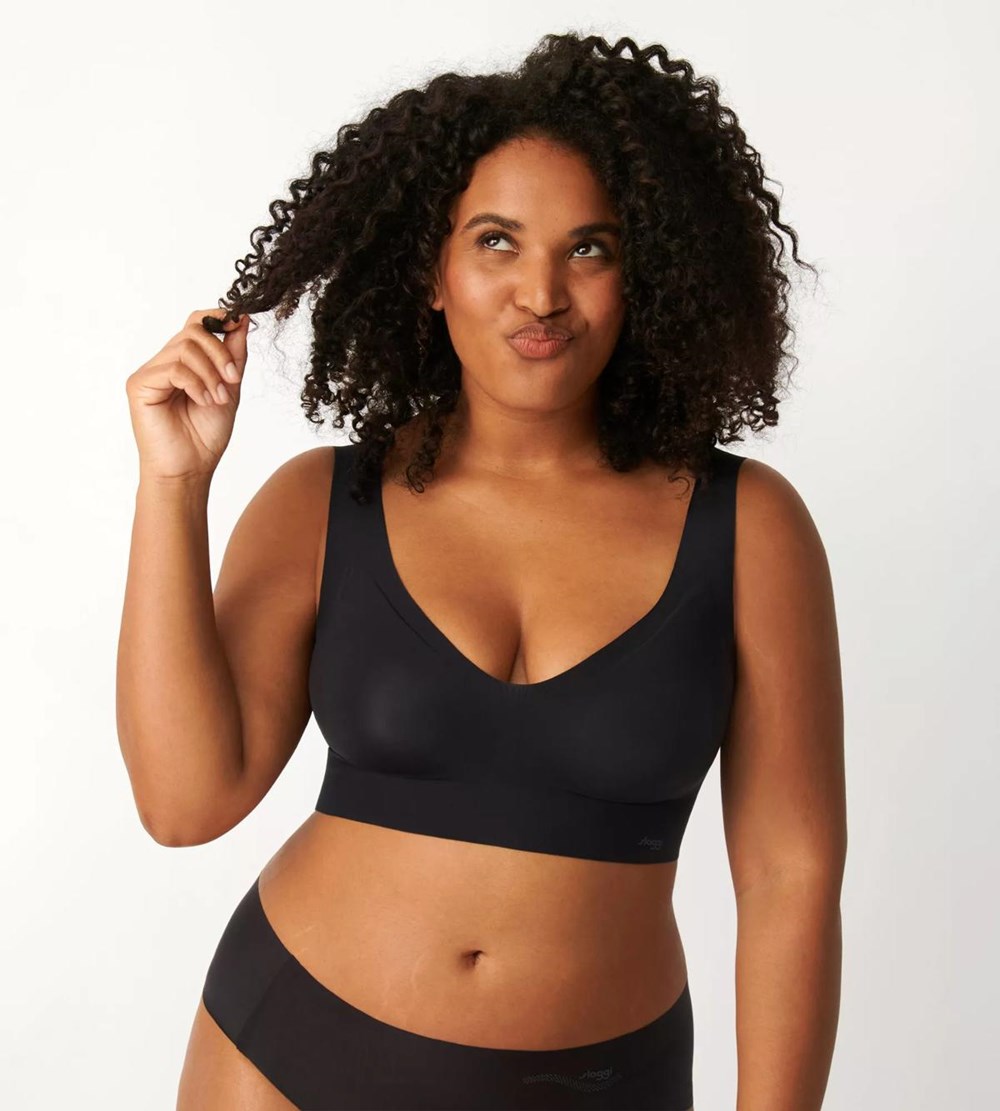 Sloggi Zero Feel Bralette Czarne | 75318-JLVE