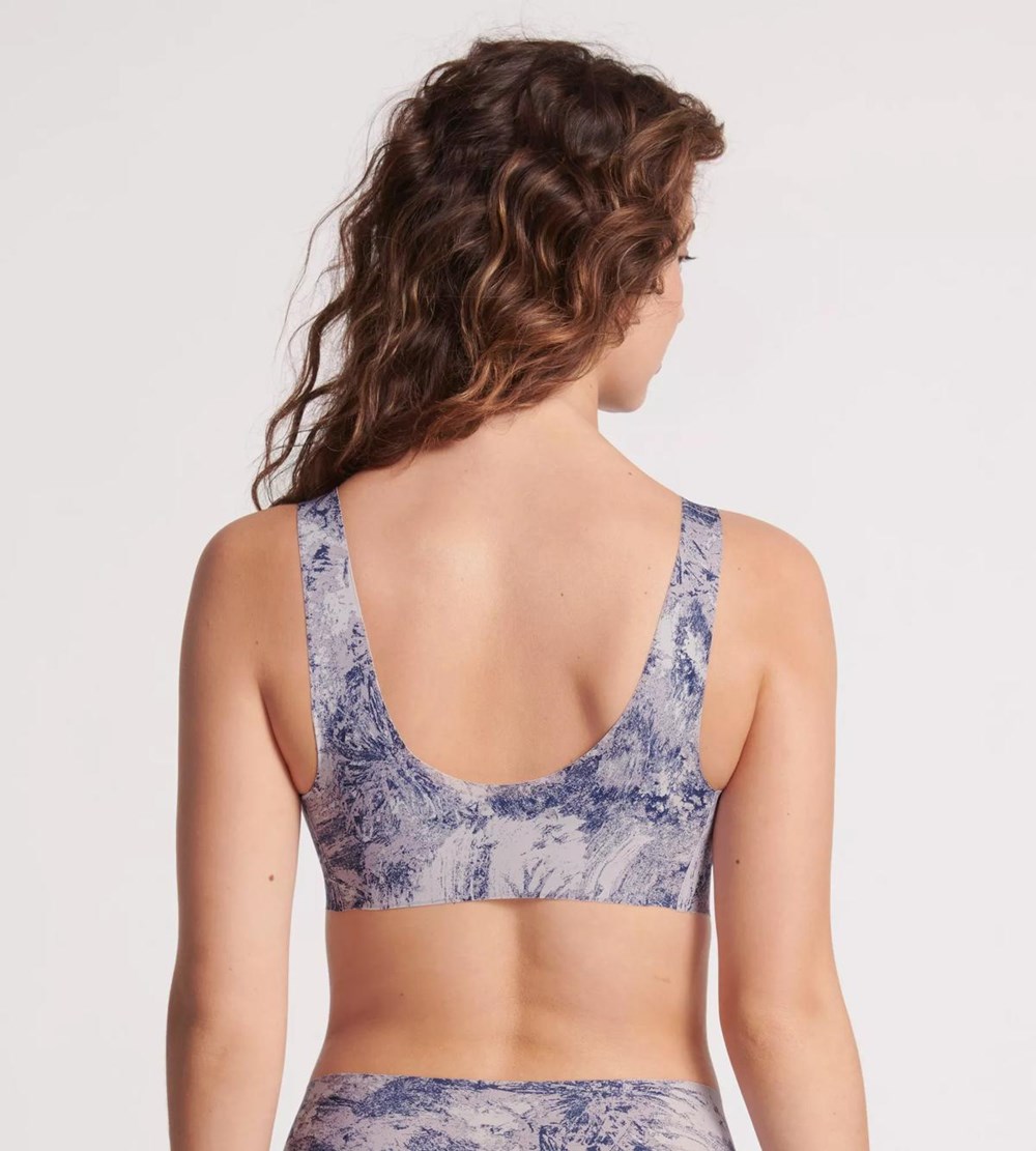 Sloggi Zero Feel Bralette Niebieskie Ciemny | 96432-GYRN