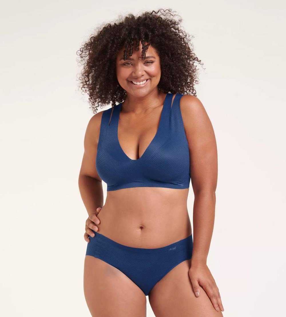 Sloggi Zero Feel Flow Bralette Niebieskie | 10258-DZXQ