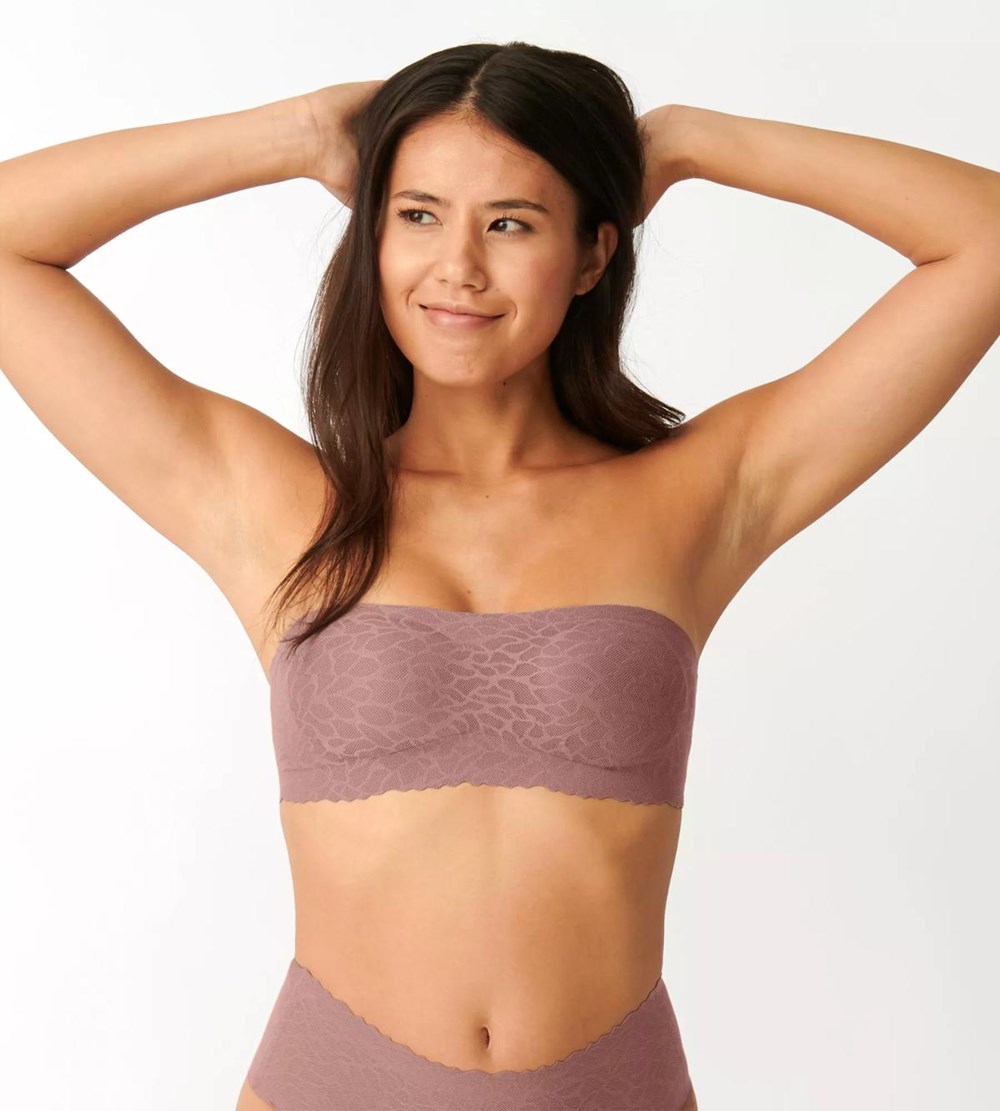 Sloggi Zero Feel Koronkowe Bandeau Cacao | 60584-ICNH