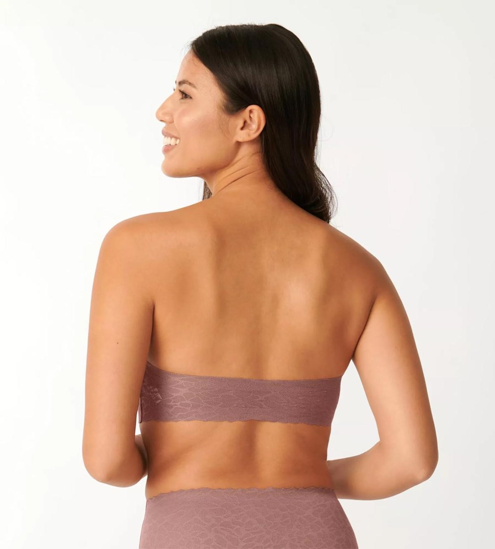 Sloggi Zero Feel Koronkowe Bandeau Cacao | 60584-ICNH