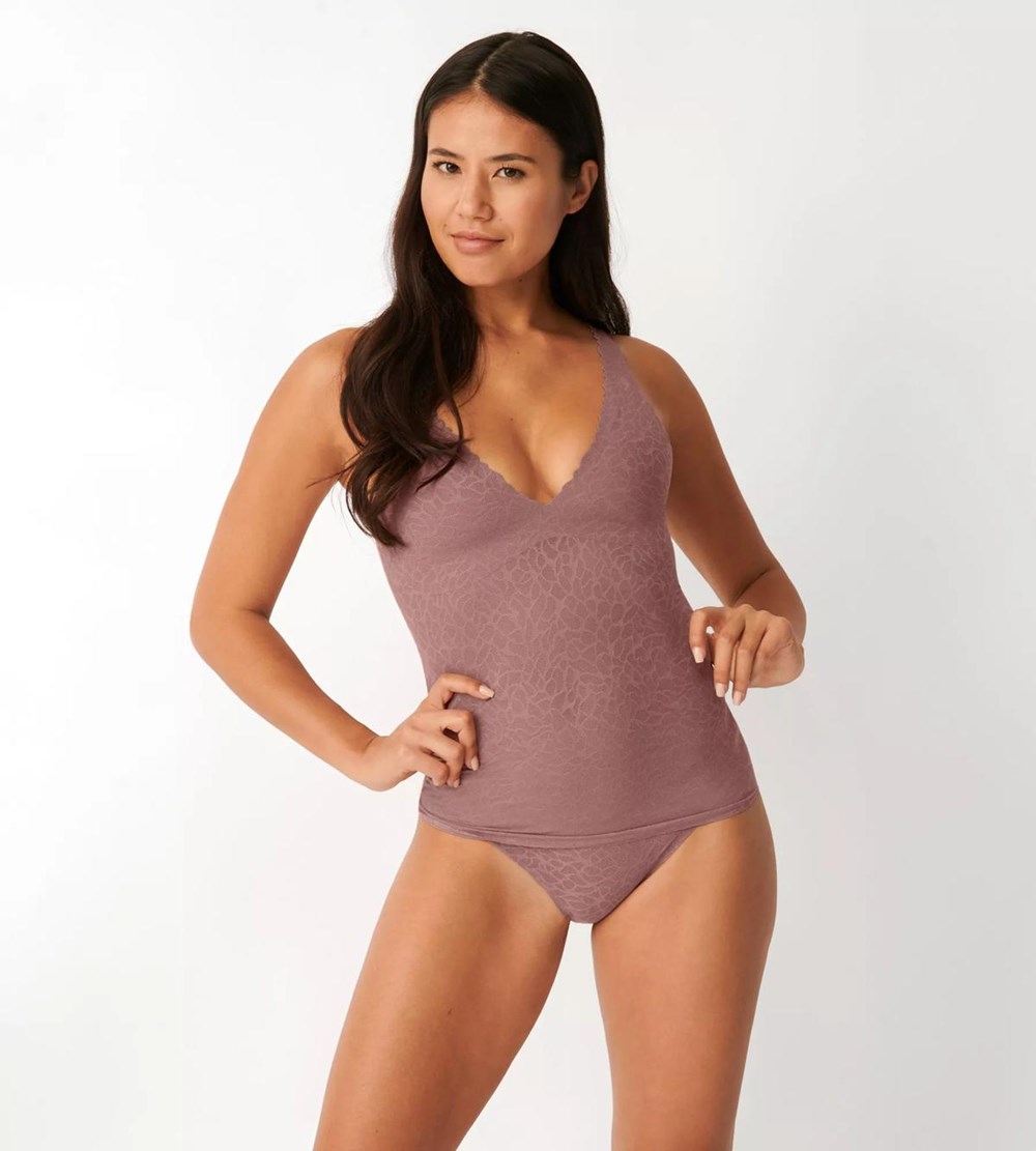 Sloggi Zero Feel Koronkowe Bra Shirt Cacao | 59386-TYCD