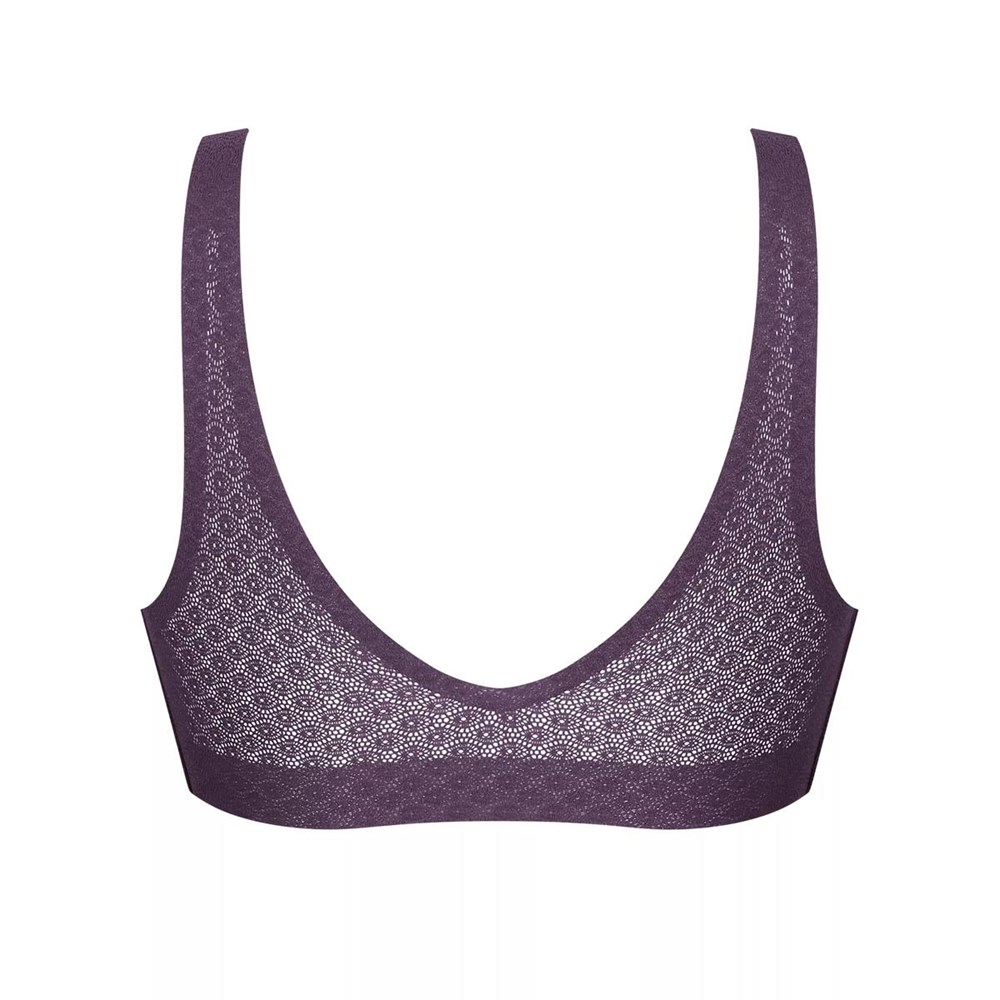 Sloggi Zero Feel Koronkowe Bralette Blackcurrant Juice | 37694-MJPB