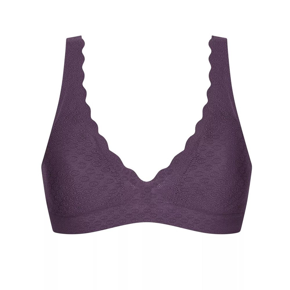 Sloggi Zero Feel Koronkowe Bralette Blackcurrant Juice | 37694-MJPB