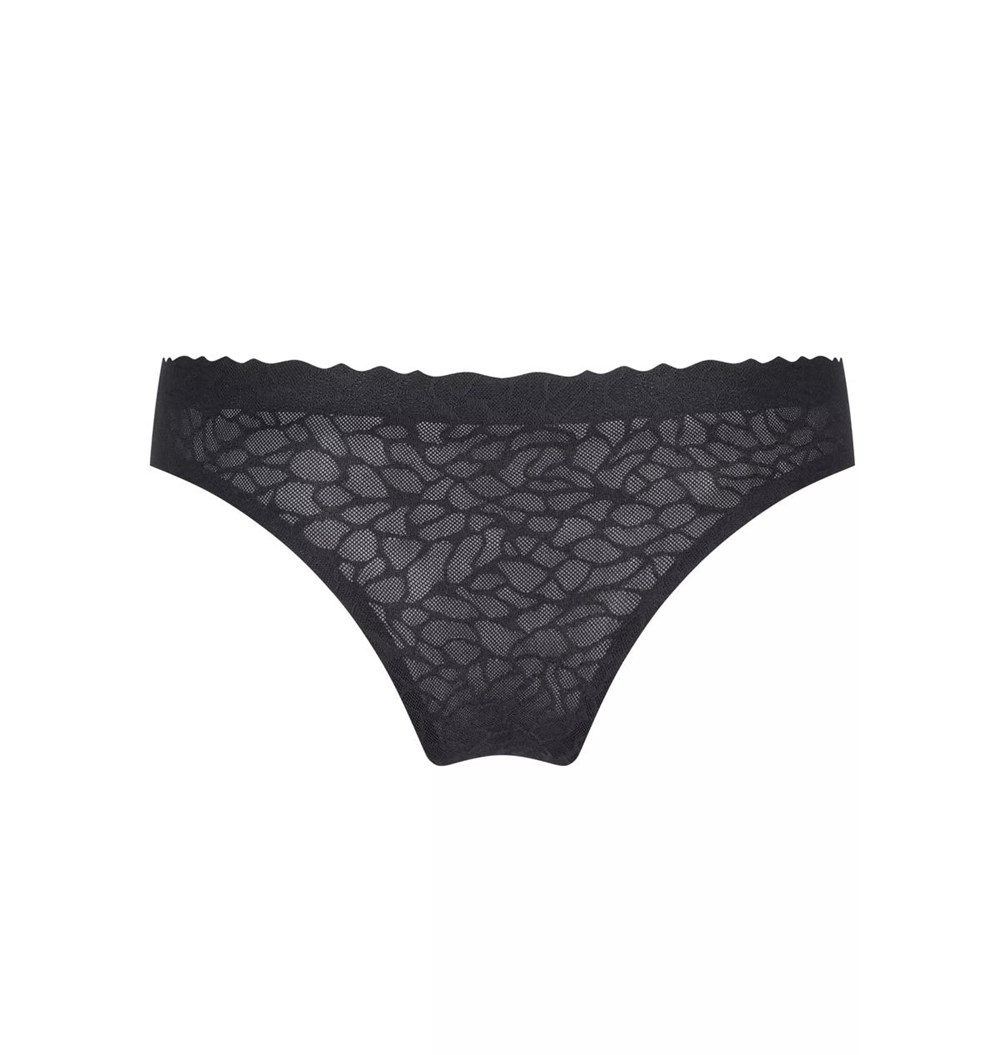 Sloggi Zero Feel Koronkowe Brazil Panty Czarne | 06859-CIZT