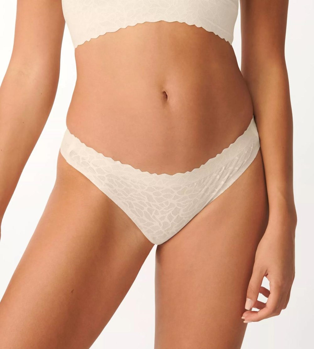 Sloggi Zero Feel Koronkowe Brazil Panty Angora | 80413-XPDA