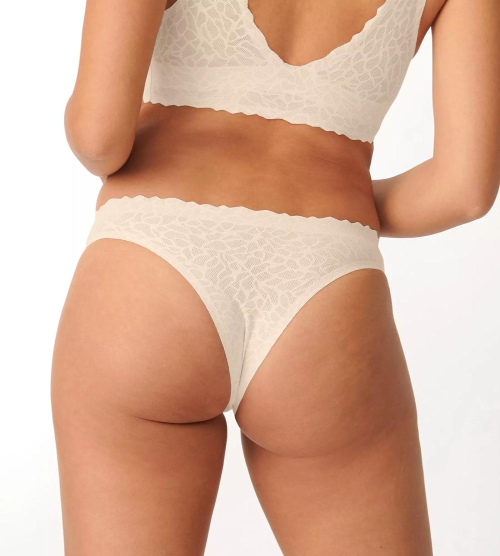 Sloggi Zero Feel Koronkowe Brazil Panty Angora | 80413-XPDA