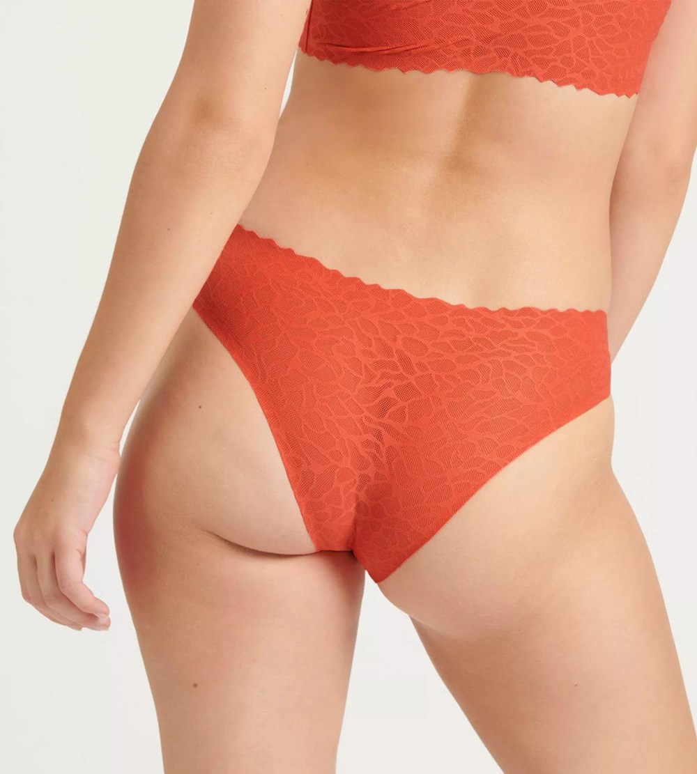 Sloggi Zero Feel Koronkowe Brazil Panty Watermelon | 91864-RTAJ