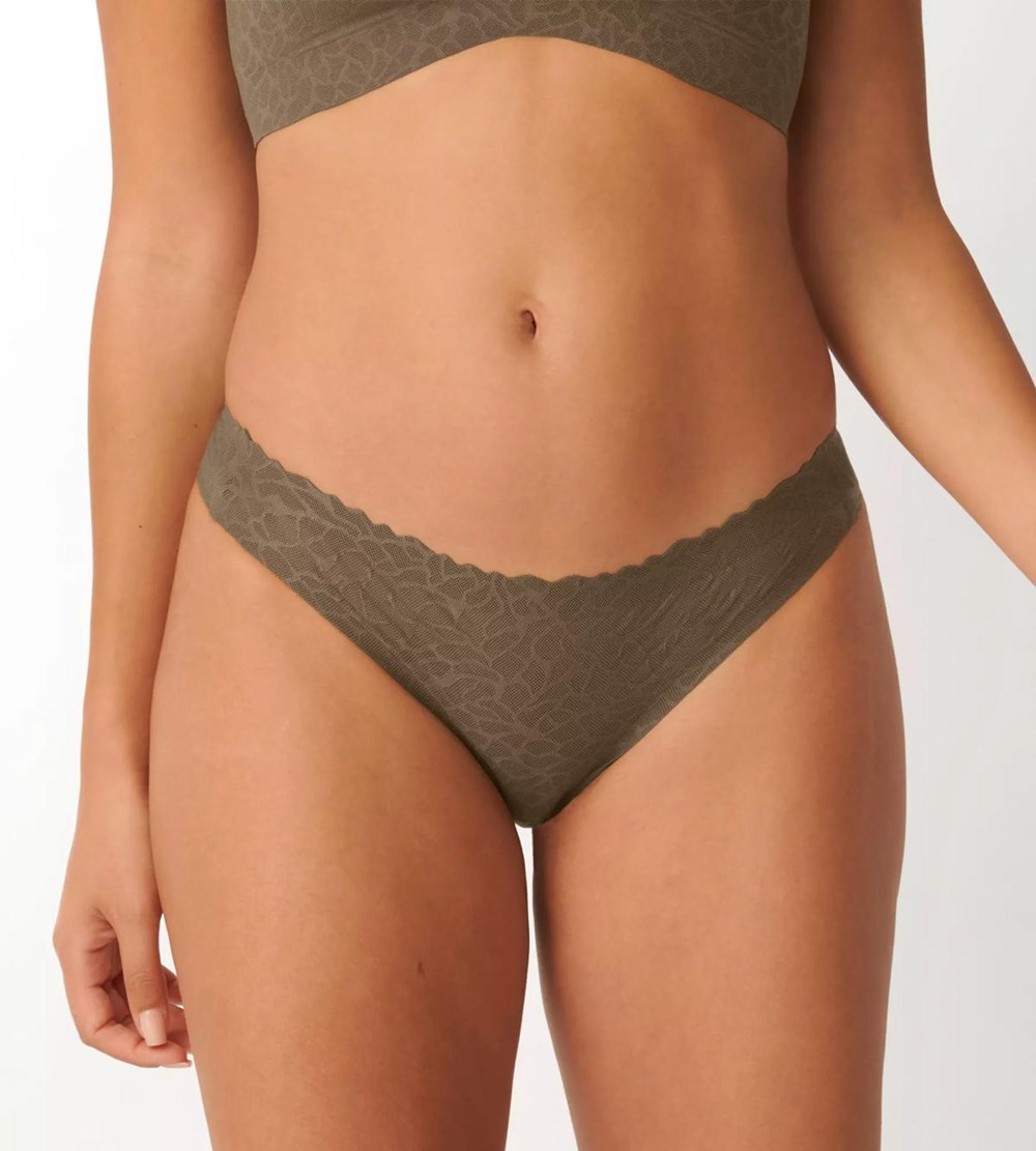 Sloggi Zero Feel Koronkowe Brazil Panty Beech | 92640-CMRV