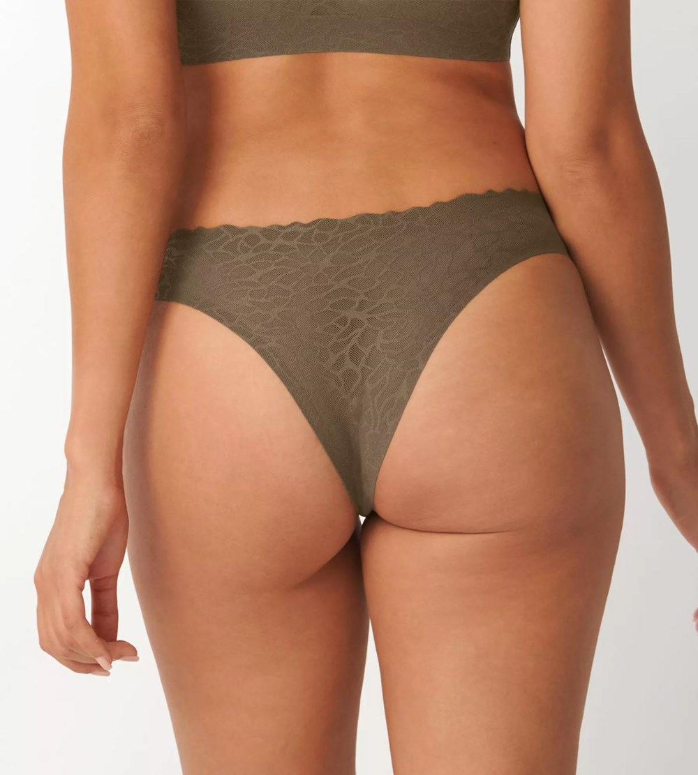 Sloggi Zero Feel Koronkowe Brazil Panty Beech | 92640-CMRV