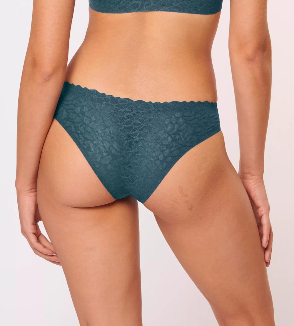 Sloggi Zero Feel Koronkowe Brazil Panty Secret Lagoon | 93801-MJZS