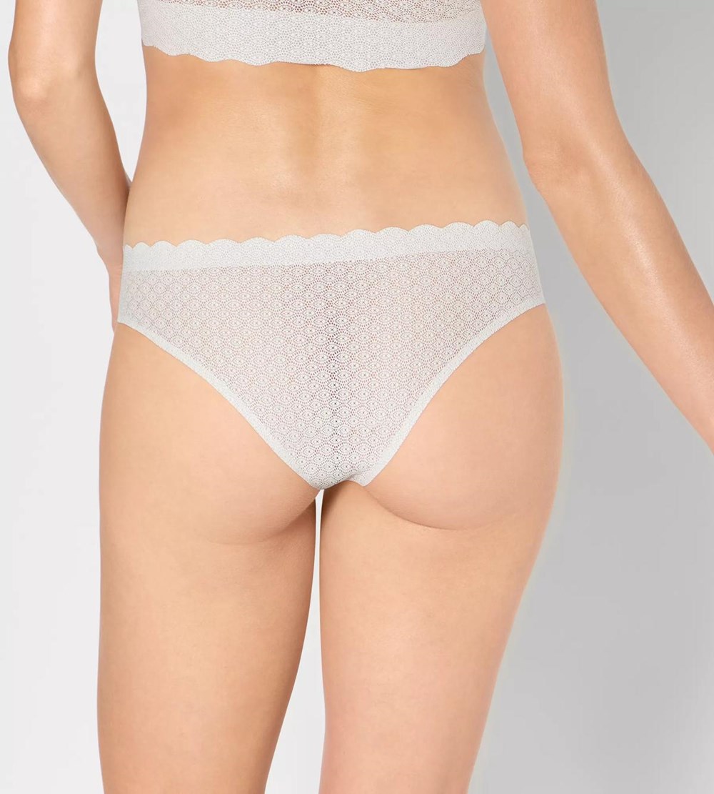 Sloggi Zero Feel Koronkowe Brazilian Brief Angora | 50219-DFCH