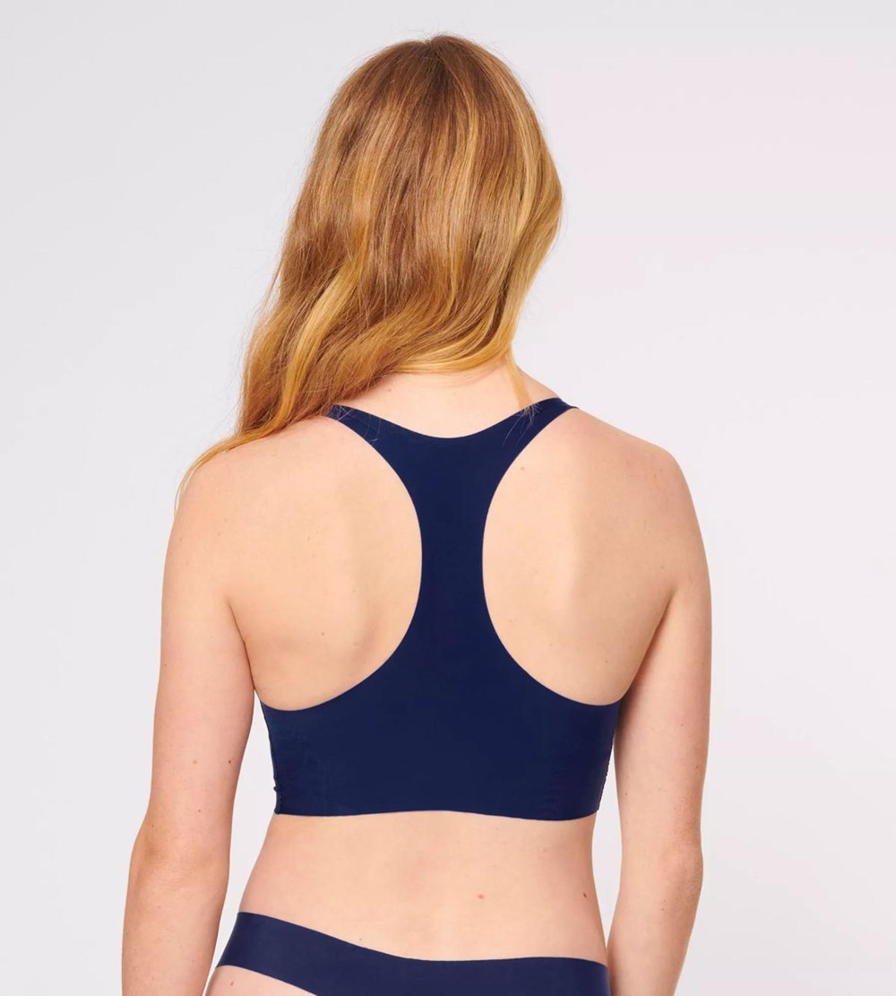 Sloggi Zero Feel Racerback Top Granatowe | 24651-JFEX