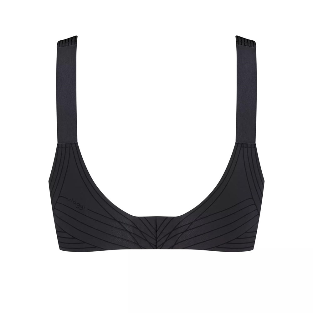 Sloggi Zero Feel Soft Bra Czarne | 39152-JKZQ