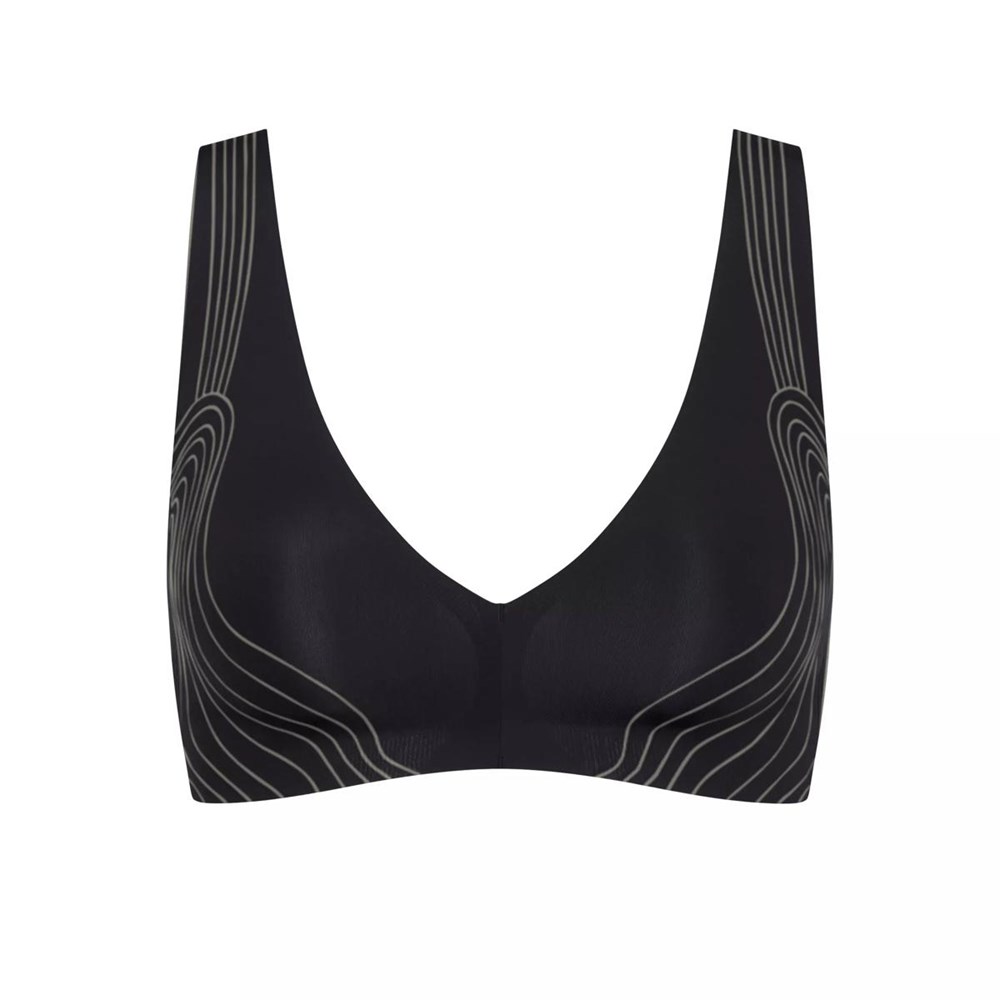 Sloggi Zero Feel Soft Bra Czarne | 39152-JKZQ