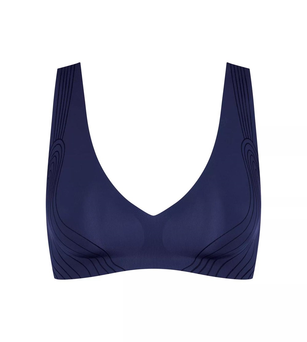 Sloggi Zero Feel Soft Bra Granatowe | 30587-BQIY