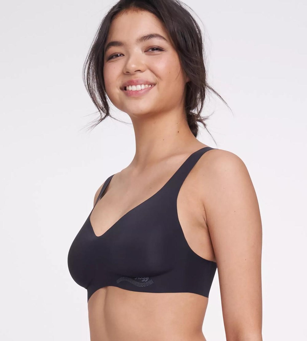 Sloggi Zero Feel Zero Feel Bralette Team Gb Czarne | 02857-LKHU