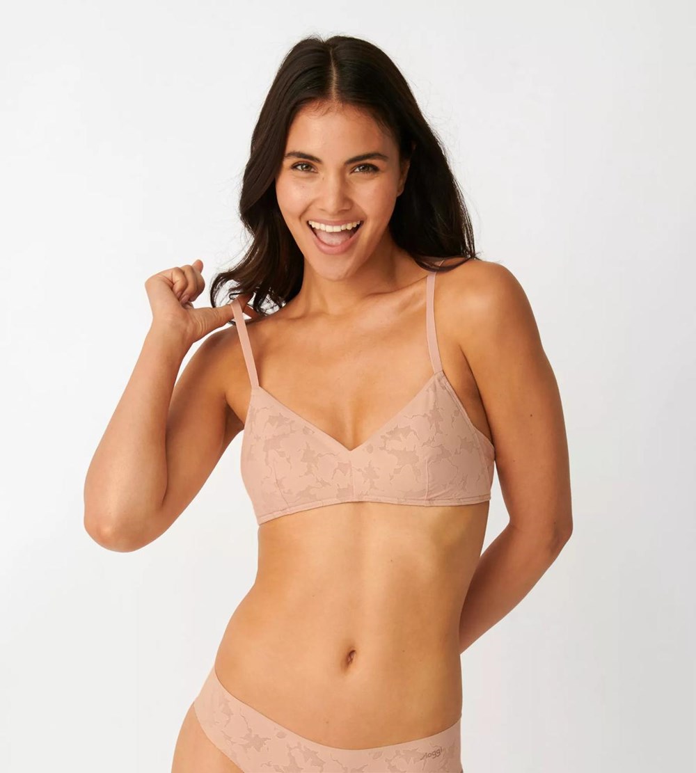 Sloggi Zero Koronkowe Bralette Głęboka Brązowe | 64897-RMVJ