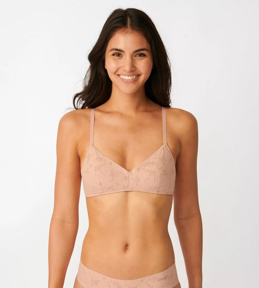 Sloggi Zero Koronkowe Bralette Głęboka Brązowe | 64897-RMVJ