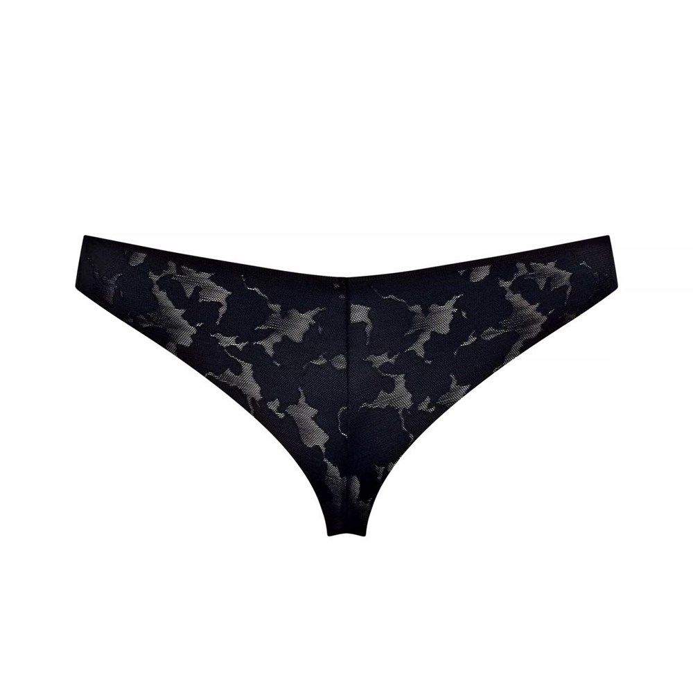 Sloggi Zero Koronkowe Brazilian Brief Czarne | 14306-YRTA