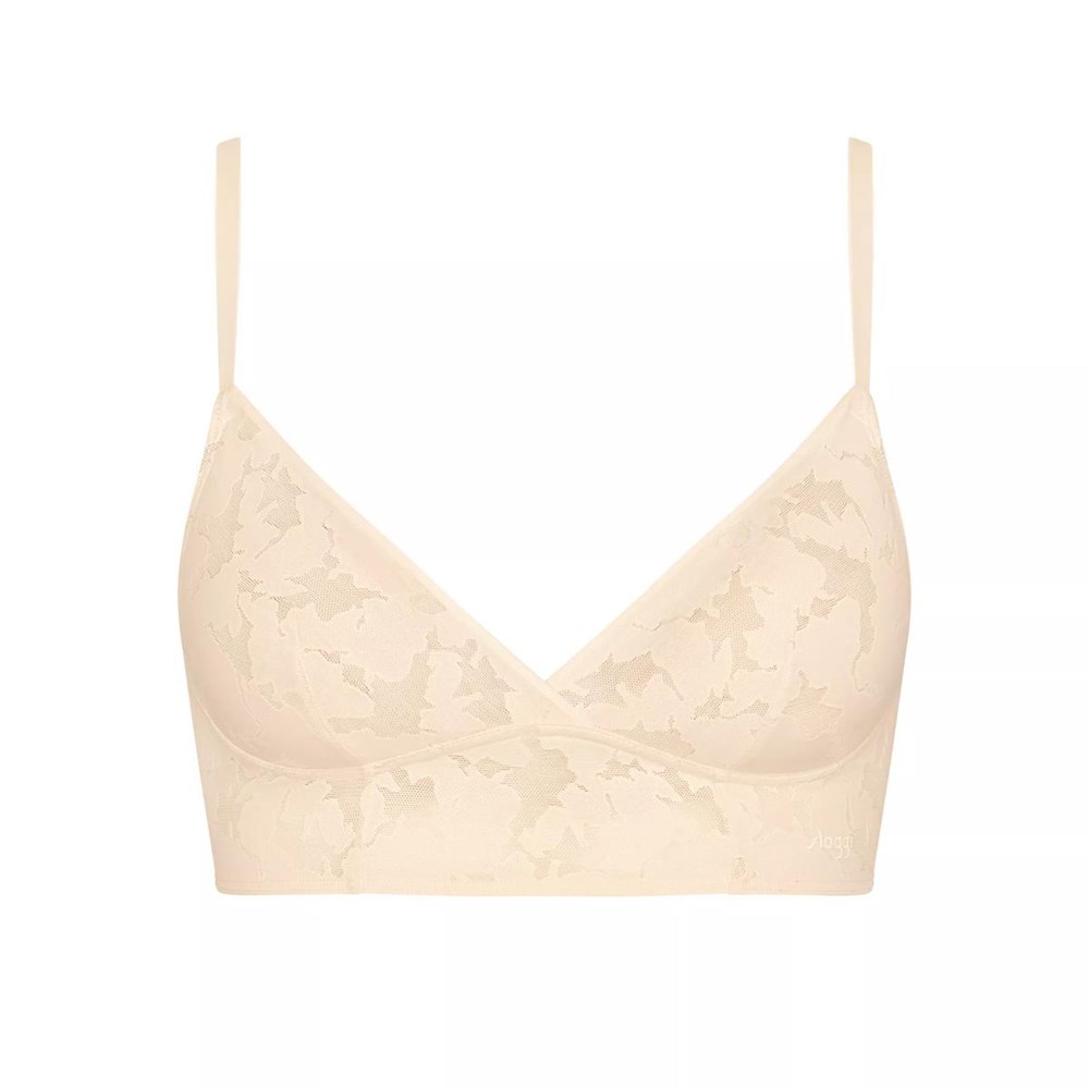 Sloggi Zero Koronkowe Non-wired Bra Fresh powder | 04935-RJWB