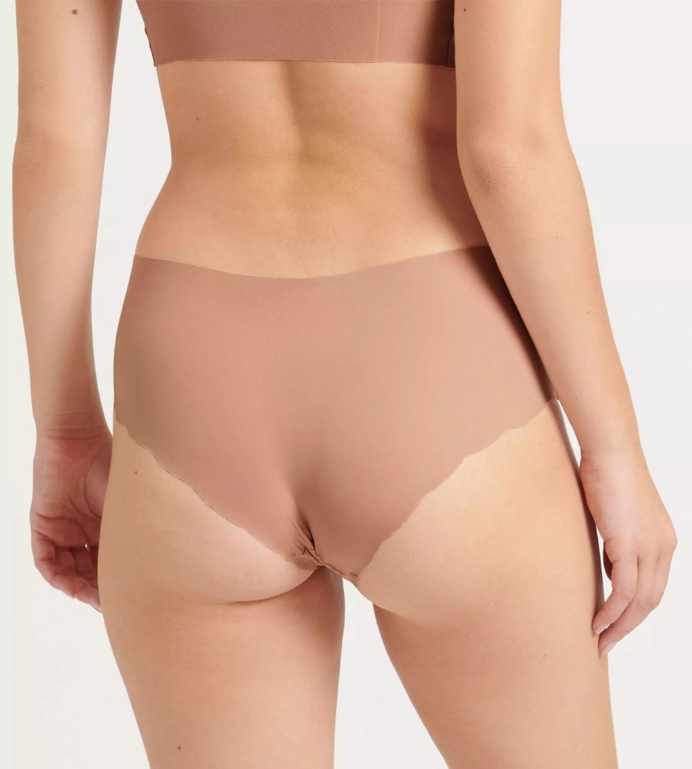 Sloggi Zero Microfibre Shorty Brązowe | 16380-GULY