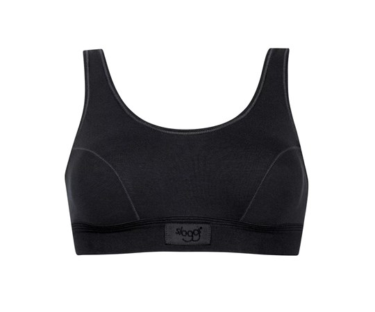 Sloggi Double Komfort Sports Top Czarne | 34582-NPXR