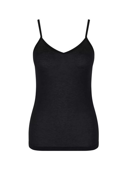 Sloggi Ever Cosy Top With Spaghetti Straps Czarne | 64305-FCRJ