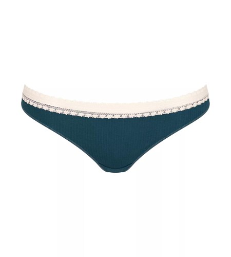 Sloggi Go Żebrowany Brazilian Brief Niebieskie Głęboka | 81069-MHUG