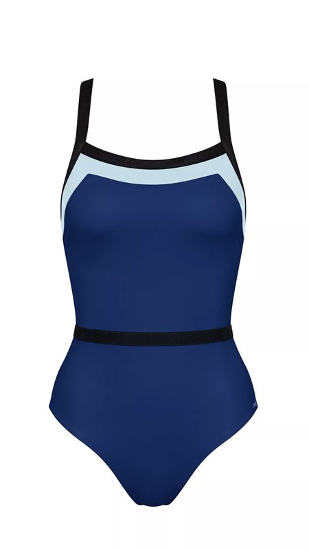 Sloggi Shore Blue Acara Swimsuit Niebieskie | 50862-KZRS