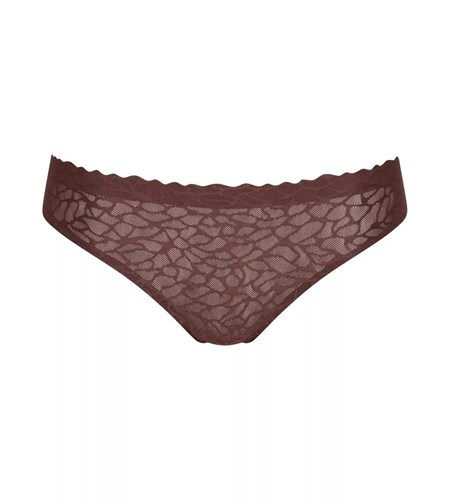 Sloggi Zero Feel Koronkowe Brazil Panty Brązowe | 29681-PTCQ